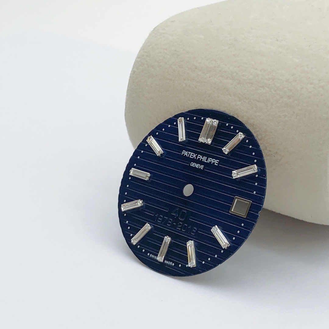 PP5711 Nautilus Aftermarket Dial, Diamonds/Lab, Blue - timedealer