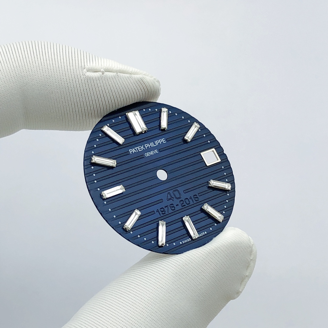 PP5711 Nautilus Aftermarket Dial, Diamonds/Lab, Blue - timedealer